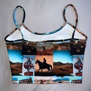 Western Themed Crop Tank Top